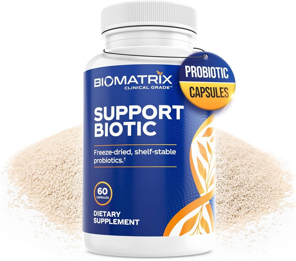 Saccharomyces boulardii Probiotic Supplement w/L. paracasei, L. rhamnosus, Bifidobacterium, Acidophilus – Prebiotic Complement – Temp-Stable, 30-60 Day Supply