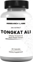 Research Labs Longjack Tongkat Ali Extract Capsules 200x Strength | 200,000 mg | Strength, Drive, Performance & Muscle Mass