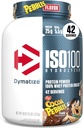 Dymatize x Cocoa Pebbles ISO100 Whey Protein Powder Isolate, 25g of Protein, 5.5g BCAAs, 120 Cal., Gluten Free, 1g Fat, 1g Sugar, 2g Carb (42 Servings)
