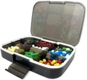 Large Pill Organizer, 7.7x5.7" Travel Vitamin Box Lightproof 9 Compartments Portable Pill Cases Supplements Dispenser Moisture Proof Pill Holder Medicine Container