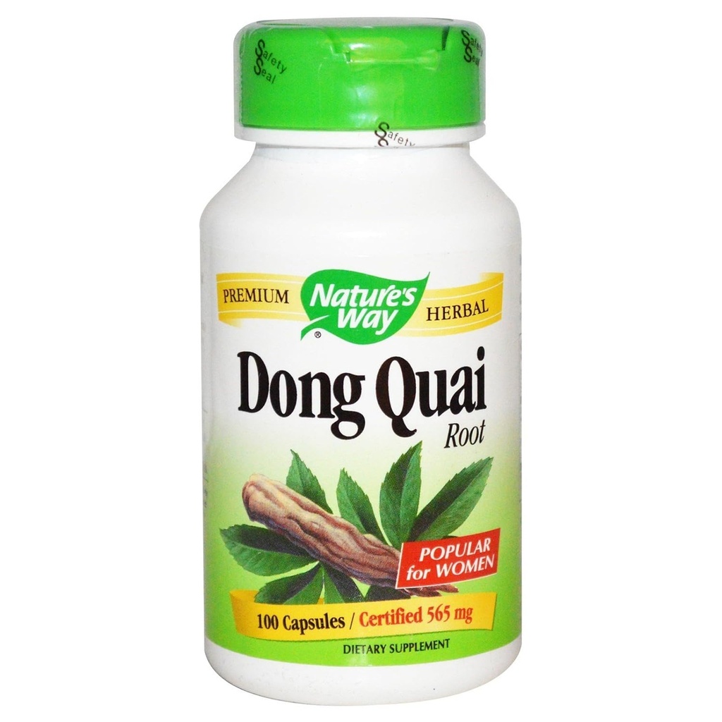 Natures Way Dong Quai Root Capsule, 565 Mg - 100 per pack - 3 packs per case.