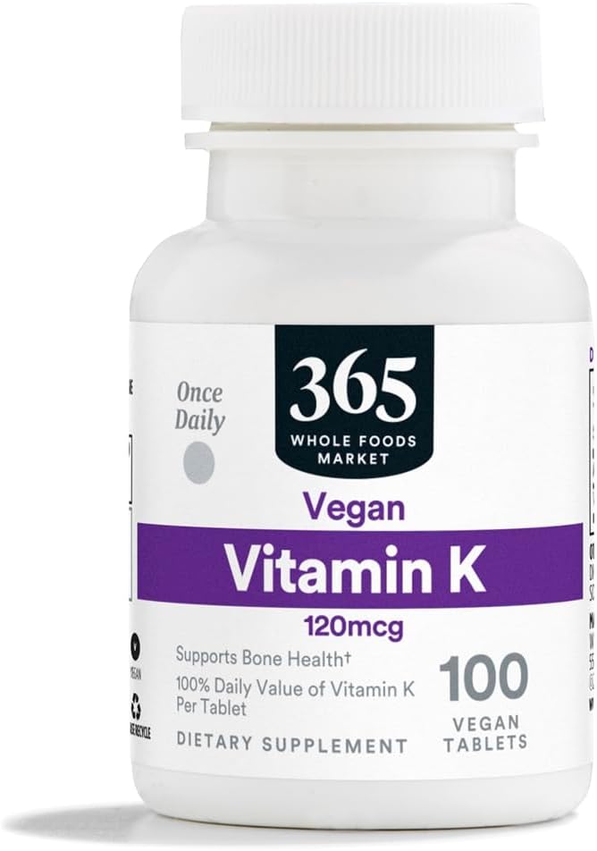 365 by Whole Foods Market, Vitamin K 120 MCG, 100 Tablets