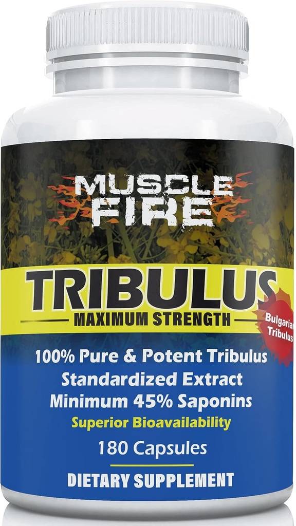 Herbal Nutrition Tribulus Terrestris, Bulgarian, 1500mg 45% Saponins, Lecithin for Better Update, 180 Capsules, One Bottle…