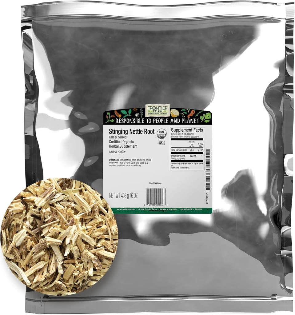Frontier Co-op Organic Cut and Sifted Stinging Nettle Root 1lb