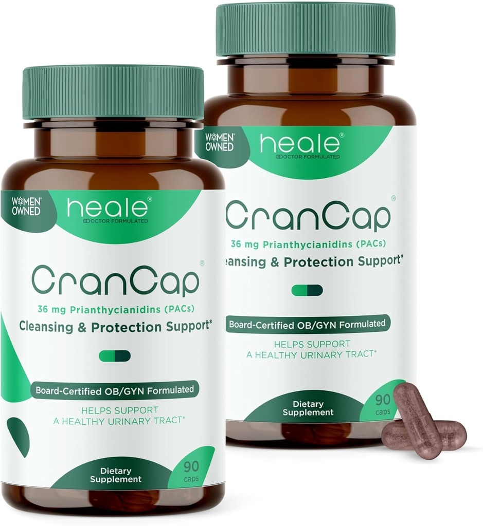 Cranberry Pills - Urinary Tract Health Cranberry Supplement - 36mg of Potent PACs - Non GMO, Vegan, Gluten Free - by Heale - 180 Capsules