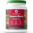 Amazing Grass Greens Blend Superfood: Super Greens Powder with Spirulina, Chlorella, Beet Root Powder, Digestive Enzymes, Prebiotics & Probiotics, Berry, 100 Servings (Packaging May Vary)