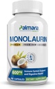 Palmara Health Premium Monolaurin 1,200mg per 2 capusle Serving, 1 Pack (100 Capsules)