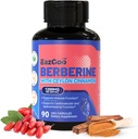 Premium Berberine Supplement 1200mg with Ceylon Cinnamon - 90 Vegan Capsules - Berberine HCL Supplement Non-GMO Gluten Free, Immune Support