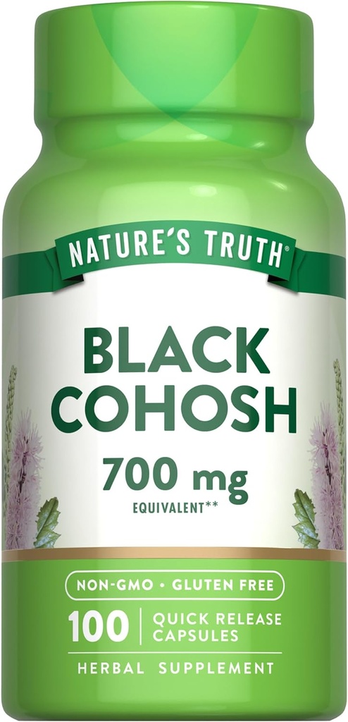 Nature's Truth Black Cohosh | 100 Capsules | Root Extract | Non-GMO & Gluten Free Supplement