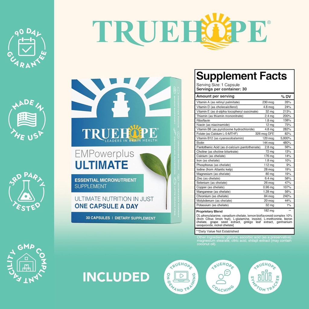 EMPowerplus Ultimate Strength | Most Effective Brain, Energy & Focus Supplement | 1000% Better Absorption | Backed by 37 Research Studies & 28 Years of Success | 30 Day Supply
