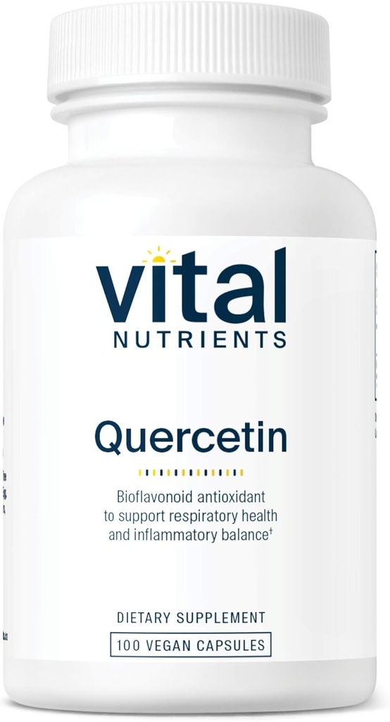 Vital Nutrients Quercetin | Vegan Quercetin Supplement with Bioflavonoids for Sinus, Respiratory, Heart, & Immune Function Support | Gluten, Dairy, Soy Free | 500mg | 100 Capsules