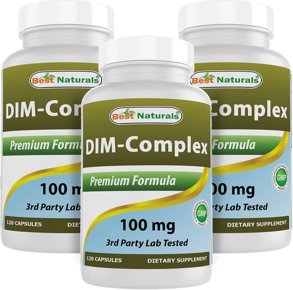 Best Naturals DIM Complex 100 mg 120 Capsules (120 Count (Pack of 3))