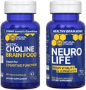 NATURAL STACKS NeuroLife + Acetylcholine Brain Food Bundle - Supports Cognitive Function & Brain Longevity* - 120 Total Capsules