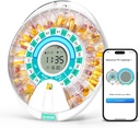 Betife Smart Automatic Pill Dispenser, 28 Compartments Electronic Pill Organizer for any dosage with Light/Sound Alarm, Bluetooth Medication Organizer, Locked Pill Box for Prescriptions and Supplement