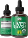 USDA Organic Liver Cleanse Detox & Repair. 6-in-1 Liquid Drops with Organic Milk Thistle, Artichoke Extract, and More. Zero Sugar, Liver Health Support Tincture Supplement Alternative To Capsules