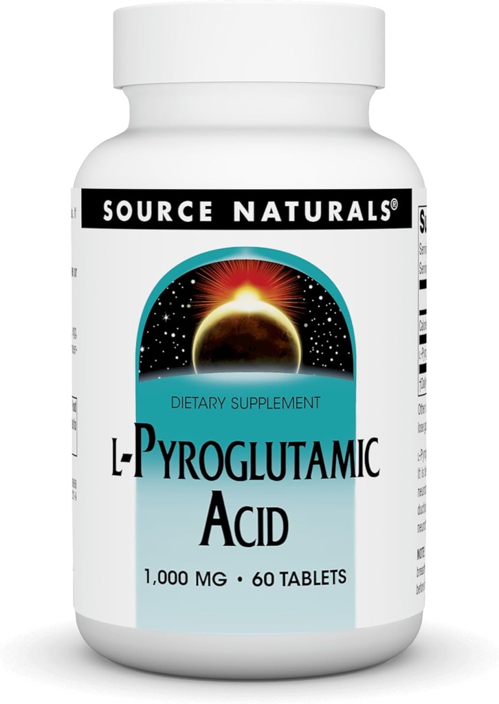 Source Naturals L-Pyroglutamic Acid Dietary Supplement - 60 Tablets