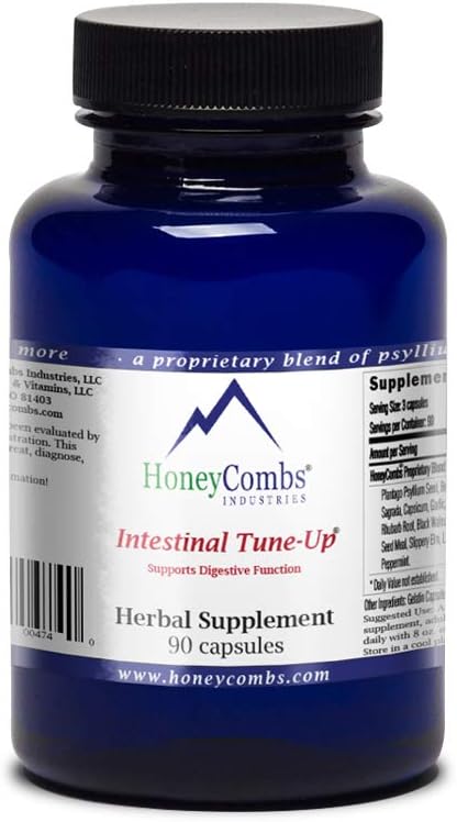 HoneyCombs Intestinal Tune-Up – Herbal Bowel Detox and Natural Constipation Relief – Adults Herbal Laxatives, Constipation Relief, Intestinal Cleanse & Colon Cleanser, 90 Capsules