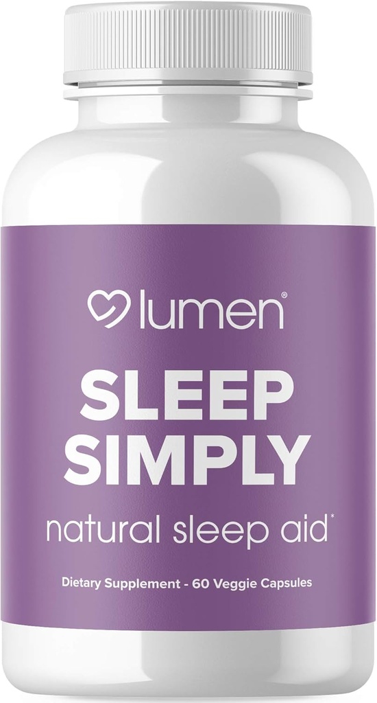 Lumen Naturals Sleep Aid for Adults, Herbal Supplement with Melatonin, Valerian Root, Magnesium, Deep Sleep Support to Promote Calm Deep Sleeping for Better Rest - 60 Capsules
