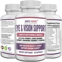 Lutein & Zeaxanthin Eye Health Supplements for Adults, Natural Eye & Vision Formula w/Vitamin A, Lutein, Zeaxanthin, Bilberry Extract, Eyebright & Lycopene for Retina & Lens 60 Caps