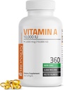 Bronson Vitamin A 10,000 IU Premium Non-GMO Formula Supports Healthy Vision & Immune System and Healthy Growth & Reproduction, 360 Softgels