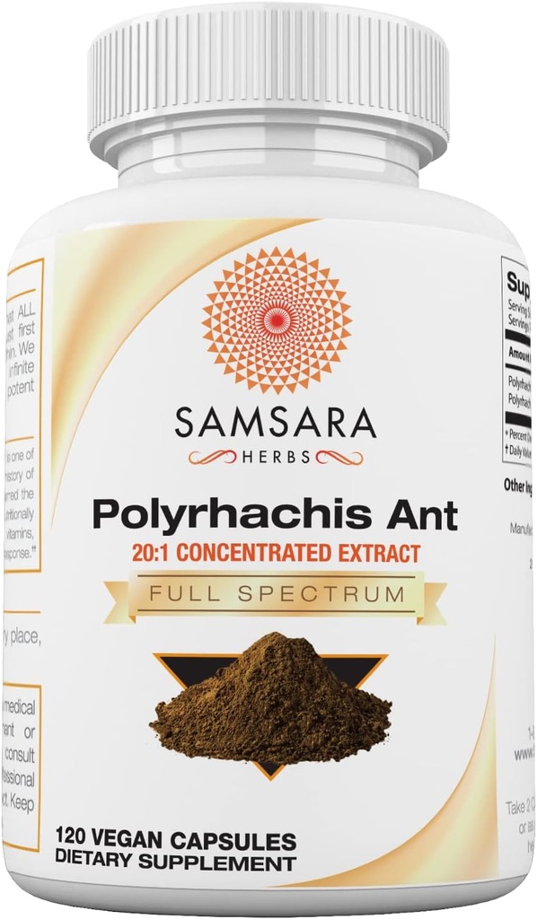 Samsara Herbs Polyrhachis Black Ant Extract - (120 Capsules)