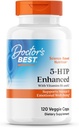 Doctors Best 5-HTP Enhanced with Vitamins B6 & C, Supports Mental & Emotional Well-Being, Non-GMO, Gluten Free, Soy Free, Vegan 120 Veggie Caps