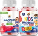 Magnesium Gummies for Kids & Adults - 500mg - Calm Magnesium Chews - Magnesium Citrate Chewable Supplement for Mood & Muscle Support