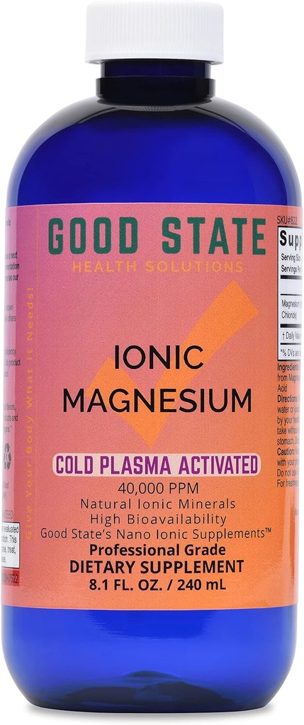 Cold Plasma-Activated Liquid Ionic Magnesium | 100 mg per Serving | 96 Servings