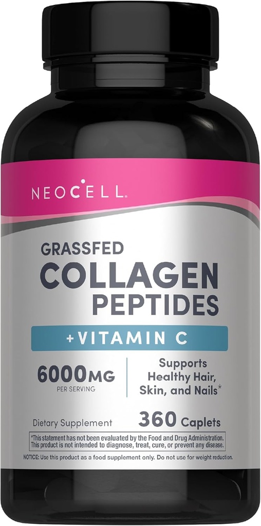 NeoCell Super Collagen Plus Vitamin C, Skin, Hair and Nails Supplement, Includes Antioxidants, Tablet, 360 Count, 1 Bottle