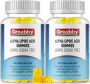 Alpha Lipoic Acid 600mg Gummies, Sugar Free Chewable ALA Supplement for Antioxidant & Nervous System Support, Brian & Skin Health, Pineapple Flavor, 120 Count