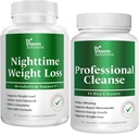 DR VITAMIN SOLUTIONS Nighttime Fat Burner & 15 Day Cleanse for Bloating & Weight Loss, Bundle, 60 Caps