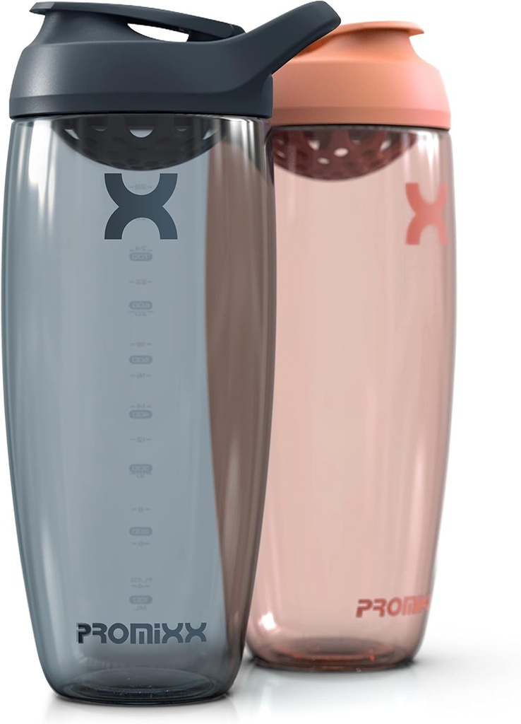 Promixx Pursuit Protein Shaker Bottle (32 oz) – Silent No-Ball Mixer, Leak-Proof Lid, BPA/BPS & Phthalate-Free ECOZEN – Easy-Clean Shaker Cup for Protein Shakes, Pre & Post-Workout Smoothies