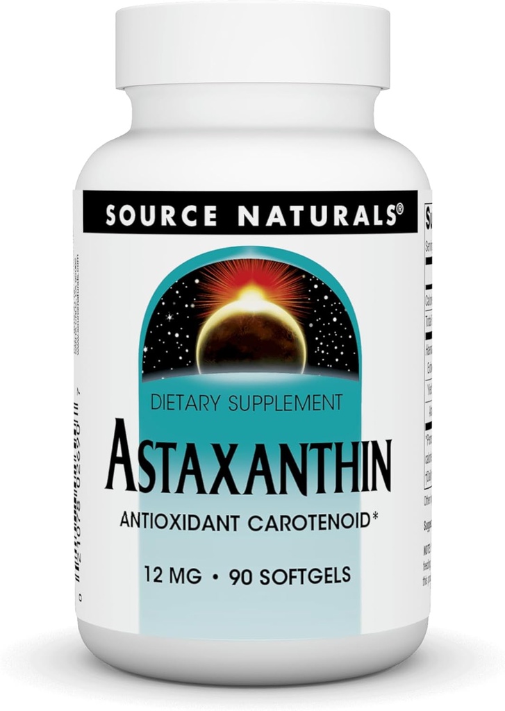 Source Naturals Astaxanthin, Antioxidant Carotenoid, 12mg - 90 Softgels