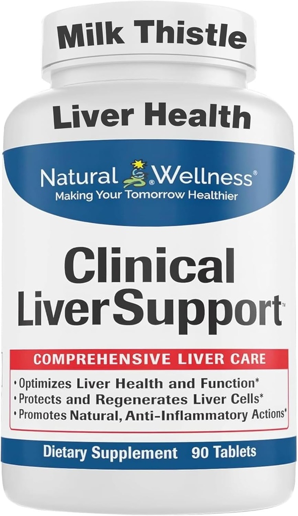 Natural Wellness Clinical Liver Support – Physician-Formulated Milk Thistle & Curcumin Blend for Detox, Repair & Healthy Liver Function – 12 Powerful Ingredients, Maximum Absorption