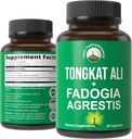 Tongkat Ali + Fadogia Agrestis 2-in-1 T Supplement for Men. Ultra High Strength Tongkat-Ali Longjack Extract + Fadogia Agrestis Extract. Vegan Capsules. Support Natural Energy. USA Tested Pills