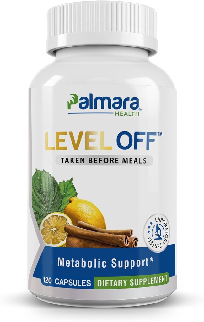 Level Off Anti Spike Formula Glucose Supplement – Capsules for Metabolic Health, Helps Moderate Glucose Spikes, Vegan, Non-GMO, Gluten Free (120 Count (Pack of 1))