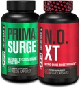Jacked Factory Testosterone Booster for Men PRIMASURGE (60 Capsules) & N.O. XT Nitric Oxide Supplement (90 Capsules) for Muscle Growth, Pumps, & Energy