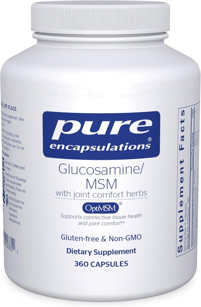 Pure Encapsulations Glucosamine MSM | Supplement for Joint Support, Mobility, Comfort, Cartilage Health, and Connective Tissue* | 360 Capsules