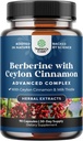 Balancing Berberine Plus 1200mg Per Serving Complex - Antioxidant Berberine with Ceylon Cinnamon Capsules Plus Silymarin Milk Thistle Extract - Active PK for Heart Health Support 90 Capsules