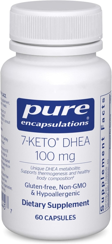 Pure Encapsulations 7-Keto DHEA 100 mg | Unique DHEA Metabolite Supplement to Support Thermogenesis and Healthy Body Composition* | 60 Capsules