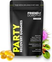 Party Recovery Gummies – Detox, Hydration & Energy Boost with Electrolytes & Matcha – Reduce Brain Fog & Support Mood – 60 Gummies per Pack