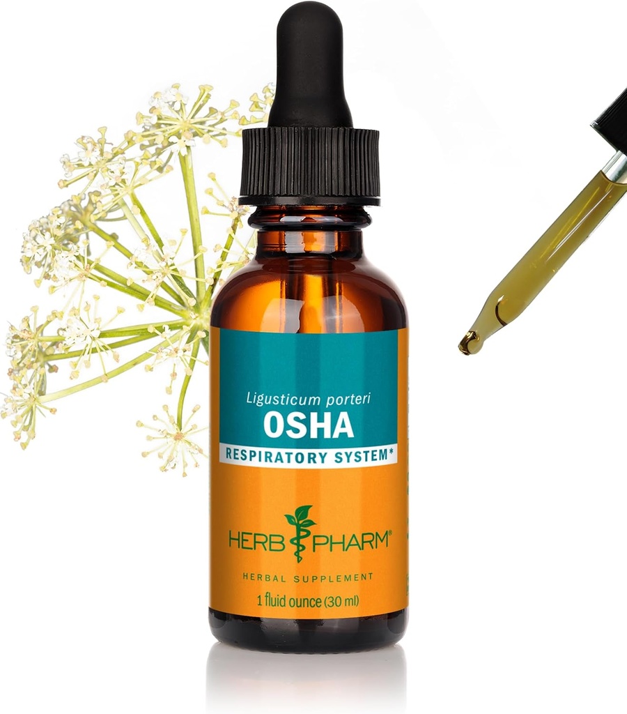 Herb Pharm Osha Root Liquid Extract for Respiratory Support - 1 Ounce