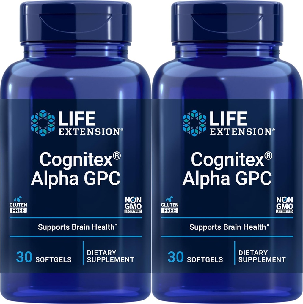 Life Extension Cognitex Alpha GPC, 30 Softgels (Pack of 2)