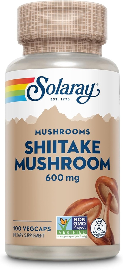 SOLARAY Shiitake Mushroom 600 mg | 100 Count