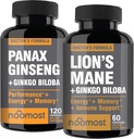 Nomost Korean Red Panax with Lions Mane Supplements with Ginkgo biloba for Healthy welbeing and Lifestyle.