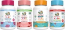MaryRuth Organics Multivitamin, Probiotic, Magnesium Calm, and Vitamin C Gummies for Kids | Clean Label Project Verified® | Vitamins for Immune Support & Overall Health | Vegan, Non-GMO, Gluten Free
