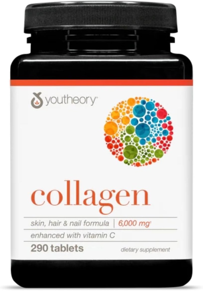 Youtheory Collagen, w/ Vitamin C - 290 Tablets - Pack of 1