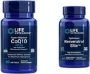 Life Extension Super Ubiquinol CoQ10 60 Softgels and Optimized Resveratrol Elite 60 Vegetarian Capsules Bundle