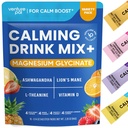 Venture Pal Calming Powdered Drink Mix, Magnesium Glycinate, Ashwagandha, L-Theanine,Vitamin D, Lions Mane, Sugar Free Magnesium Supplement Blend for Relax & Focus, Non GMO, Vegan, On The Go