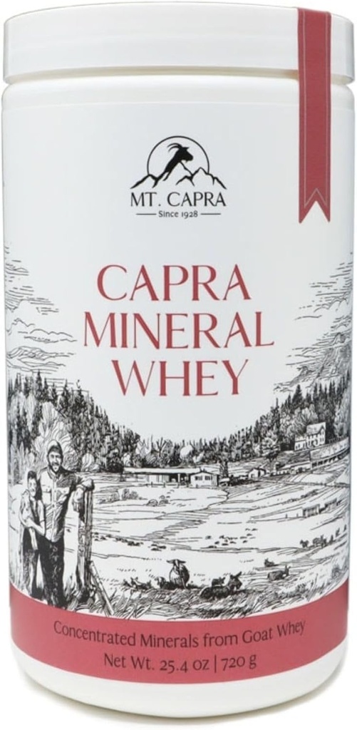 Mt. Capra Mineral Whey | A Whole Food, Bio-Available Mineral/Electrolyte Powder Supplement from Goat Milk Whey, Rich in Potassium, Alkalizing | 28 Servings - 25.4 oz